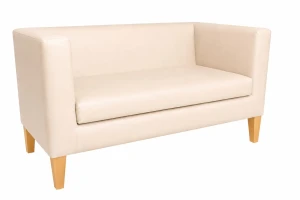Sofa Monaco : Kolor nogi - Drewno, Kolor tkaniny - EKO-SKÓRA - 18D, Typ tkaniny - Eko-skóra , Wysokość nogi - 20 cm