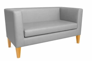 Sofa Monaco : Kolor nogi - Drewno, Kolor tkaniny - EKO-SKÓRA - 22D, Typ tkaniny - Eko-skóra , Wysokość nogi - 20 cm
