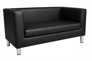 Sofa Monaco : Kolor nogi - Chrom, Kolor tkaniny - EKO-SKÓRA - 1D, Typ tkaniny - Eko-skóra , Wysokość nogi - 15 cm
