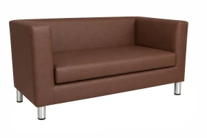 Sofa Monaco : Kolor nogi - Chrom, Kolor tkaniny - EKO-SKÓRA - 3D, Typ tkaniny - Eko-skóra , Wysokość nogi - 15 cm