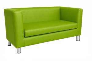 Sofa Monaco : Kolor nogi - Chrom, Kolor tkaniny - EKO-SKÓRA - 5D, Typ tkaniny - Eko-skóra , Wysokość nogi - 15 cm