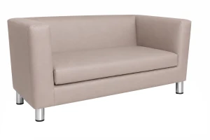 Sofa Monaco : Kolor nogi - Chrom, Kolor tkaniny - EKO-SKÓRA - 11D, Typ tkaniny - Eko-skóra , Wysokość nogi - 15 cm