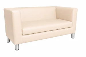 Sofa Monaco : Kolor nogi - Chrom, Kolor tkaniny - EKO-SKÓRA - 18D, Typ tkaniny - Eko-skóra , Wysokość nogi - 15 cm