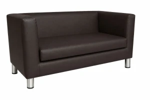 Sofa Monaco : Kolor nogi - Chrom, Kolor tkaniny - EKO-SKÓRA - 19D, Typ tkaniny - Eko-skóra , Wysokość nogi - 15 cm