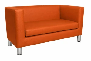 Sofa Monaco : Kolor nogi - Chrom, Kolor tkaniny - EKO-SKÓRA - 20D, Typ tkaniny - Eko-skóra , Wysokość nogi - 15 cm