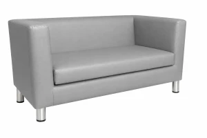 Sofa Monaco : Kolor nogi - Chrom, Kolor tkaniny - EKO-SKÓRA - 22D, Typ tkaniny - Eko-skóra , Wysokość nogi - 15 cm