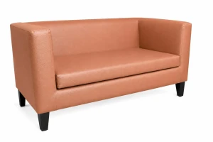 Sofa Monaco : Kolor nogi - Venge, Kolor tkaniny - EKO-SKÓRA - 14D, Typ tkaniny - Eko-skóra , Wysokość nogi - 15 cm