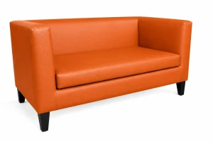 Sofa Monaco : Kolor nogi - Venge, Kolor tkaniny - EKO-SKÓRA - 20D, Typ tkaniny - Eko-skóra , Wysokość nogi - 15 cm