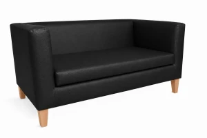 Sofa Monaco : Kolor nogi - Drewno, Kolor tkaniny - EKO-SKÓRA - 1D, Typ tkaniny - Eko-skóra , Wysokość nogi - 15 cm