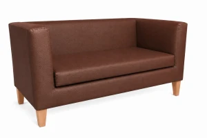 Sofa Monaco : Kolor nogi - Drewno, Kolor tkaniny - EKO-SKÓRA - 3D, Typ tkaniny - Eko-skóra , Wysokość nogi - 15 cm