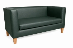 Sofa Monaco : Kolor nogi - Drewno, Kolor tkaniny - EKO-SKÓRA - 6D, Typ tkaniny - Eko-skóra , Wysokość nogi - 15 cm
