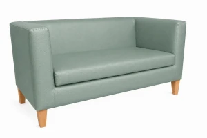 Sofa Monaco : Kolor nogi - Drewno, Kolor tkaniny - EKO-SKÓRA - 7D, Typ tkaniny - Eko-skóra , Wysokość nogi - 15 cm