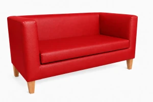 Sofa Monaco : Kolor nogi - Drewno, Kolor tkaniny - EKO-SKÓRA - 15D, Typ tkaniny - Eko-skóra , Wysokość nogi - 15 cm