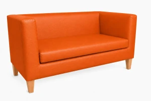 Sofa Monaco : Kolor nogi - Drewno, Kolor tkaniny - EKO-SKÓRA - 20D, Typ tkaniny - Eko-skóra , Wysokość nogi - 15 cm