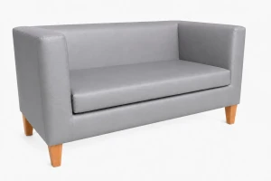 Sofa Monaco : Kolor nogi - Drewno, Kolor tkaniny - EKO-SKÓRA - 22D, Typ tkaniny - Eko-skóra , Wysokość nogi - 15 cm