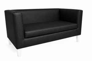 Sofa Monaco : Kolor nogi - Biała, Kolor tkaniny - EKO-SKÓRA - 1D, Typ tkaniny - Eko-skóra , Wysokość nogi - 15 cm