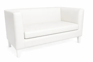 Sofa Monaco : Kolor nogi - Biała, Kolor tkaniny - EKO-SKÓRA - 10D, Typ tkaniny - Eko-skóra , Wysokość nogi - 15 cm
