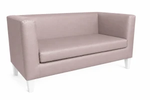 Sofa Monaco : Kolor nogi - Biała, Kolor tkaniny - EKO-SKÓRA - 11D, Typ tkaniny - Eko-skóra , Wysokość nogi - 15 cm