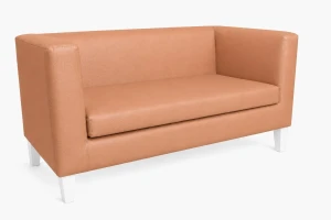 Sofa Monaco : Kolor nogi - Biała, Kolor tkaniny - EKO-SKÓRA - 14D, Typ tkaniny - Eko-skóra , Wysokość nogi - 15 cm