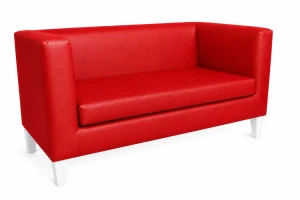 Sofa Monaco : Kolor nogi - Biała, Kolor tkaniny - EKO-SKÓRA - 15D, Typ tkaniny - Eko-skóra , Wysokość nogi - 15 cm