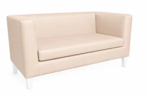 Sofa Monaco : Kolor nogi - Biała, Kolor tkaniny - EKO-SKÓRA - 18D, Typ tkaniny - Eko-skóra , Wysokość nogi - 15 cm