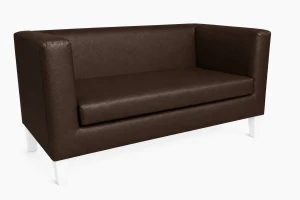 Sofa Monaco : Kolor nogi - Biała, Kolor tkaniny - EKO-SKÓRA - 19D, Typ tkaniny - Eko-skóra , Wysokość nogi - 15 cm