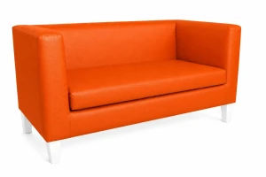 Sofa Monaco : Kolor nogi - Biała, Kolor tkaniny - EKO-SKÓRA - 20D, Typ tkaniny - Eko-skóra , Wysokość nogi - 15 cm