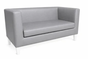 Sofa Monaco : Kolor nogi - Biała, Kolor tkaniny - EKO-SKÓRA - 22D, Typ tkaniny - Eko-skóra , Wysokość nogi - 15 cm