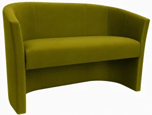 Sofa CLUB tapicerowana : Kolor tkaniny - VELVET - BL75, Typ tkaniny - Velvet