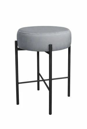 Hoker Pola krzesło barowe podstawa metalowa : Kolor Stelaża - Czarny , Kolor tkaniny - VELVET - BL06, Typ tkaniny - Velvet