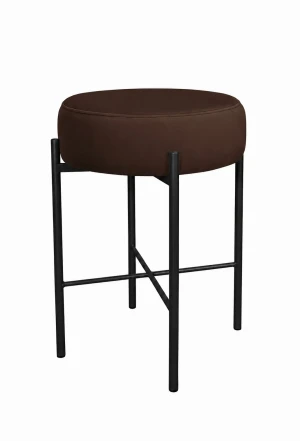 Hoker Pola krzesło barowe podstawa metalowa : Kolor Stelaża - Czarny , Kolor tkaniny - VELVET - MG05, Typ tkaniny - Velvet