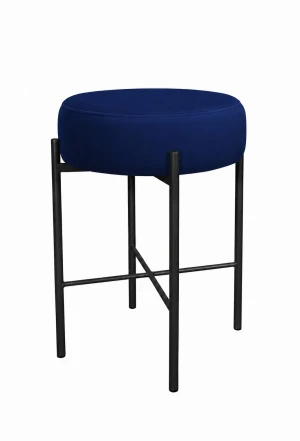Hoker Pola krzesło barowe podstawa metalowa : Kolor Stelaża - Czarny , Kolor tkaniny - VELVET - MG16, Typ tkaniny - Velvet
