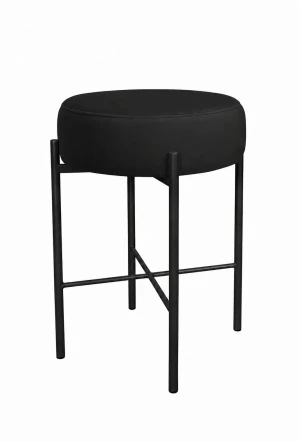 Hoker Pola krzesło barowe podstawa metalowa : Kolor Stelaża - Czarny , Kolor tkaniny - VELVET - MG19, Typ tkaniny - Velvet