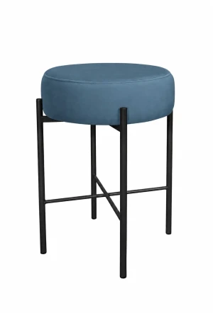 Hoker Pola krzesło barowe podstawa metalowa : Kolor Stelaża - Czarny , Kolor tkaniny - VELVET - MG33, Typ tkaniny - Velvet