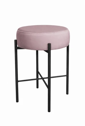 Hoker Pola krzesło barowe podstawa metalowa : Kolor Stelaża - Czarny , Kolor tkaniny - VELVET - MG55, Typ tkaniny - Velvet