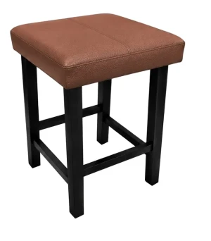 Taboret Klasyk tkanina Eko-skóra podstawa metalowa Stołek Loft : Kolor Stelaża - Czarny , Kolor tkaniny - EKO-SKÓRA - 3D, Typ tkaniny - Eko-skóra , Wysokość - 45 cm