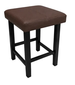 Taboret Klasyk tkanina Eko-skóra podstawa metalowa Stołek Loft : Kolor Stelaża - Czarny , Kolor tkaniny - EKO-SKÓRA - 2D, Typ tkaniny - Eko-skóra , Wysokość - 45 cm