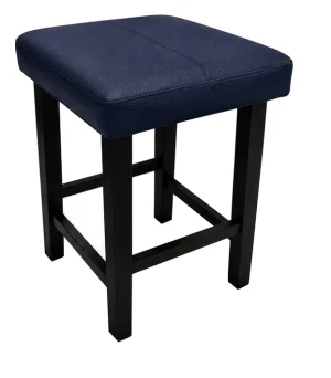 Taboret Klasyk tkanina Eko-skóra podstawa metalowa Stołek Loft : Kolor Stelaża - Czarny , Kolor tkaniny - EKO-SKÓRA - 4D, Typ tkaniny - Eko-skóra , Wysokość - 45 cm