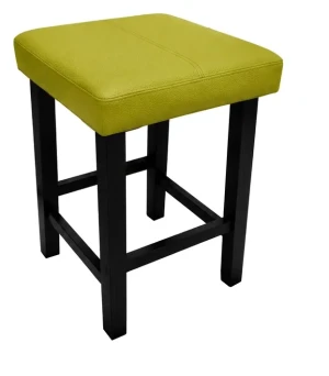 Taboret Klasyk tkanina Eko-skóra podstawa metalowa Stołek Loft : Kolor Stelaża - Czarny , Kolor tkaniny - EKO-SKÓRA - 5D, Typ tkaniny - Eko-skóra , Wysokość - 45 cm