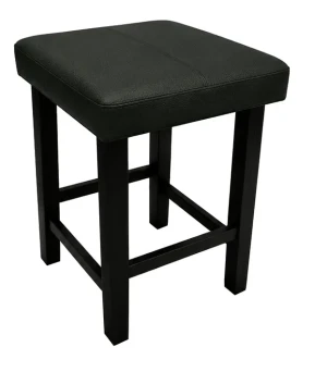 Taboret Klasyk tkanina Eko-skóra podstawa metalowa Stołek Loft : Kolor Stelaża - Czarny , Kolor tkaniny - EKO-SKÓRA - 6D, Typ tkaniny - Eko-skóra , Wysokość - 45 cm