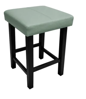 Taboret Klasyk tkanina Eko-skóra podstawa metalowa Stołek Loft : Kolor Stelaża - Czarny , Kolor tkaniny - EKO-SKÓRA - 7D, Typ tkaniny - Eko-skóra , Wysokość - 45 cm