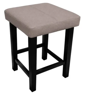 Taboret Klasyk tkanina Eko-skóra podstawa metalowa Stołek Loft : Kolor Stelaża - Czarny , Kolor tkaniny - EKO-SKÓRA - 11D, Typ tkaniny - Eko-skóra , Wysokość - 45 cm