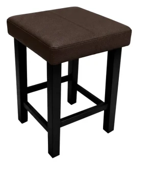 Taboret Klasyk tkanina Eko-skóra podstawa metalowa Stołek Loft : Kolor Stelaża - Czarny , Kolor tkaniny - EKO-SKÓRA - 19D, Typ tkaniny - Eko-skóra , Wysokość - 45 cm