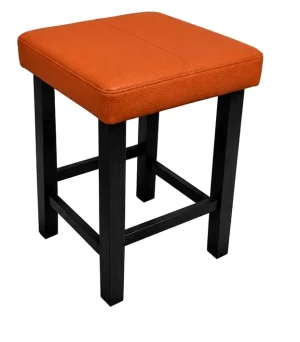 Taboret Klasyk tkanina Eko-skóra podstawa metalowa Stołek Loft : Kolor Stelaża - Czarny , Kolor tkaniny - EKO-SKÓRA - 20D, Typ tkaniny - Eko-skóra , Wysokość - 45 cm