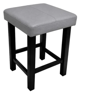 Taboret Klasyk tkanina Eko-skóra podstawa metalowa Stołek Loft : Kolor Stelaża - Czarny , Kolor tkaniny - EKO-SKÓRA - 22D, Typ tkaniny - Eko-skóra , Wysokość - 45 cm