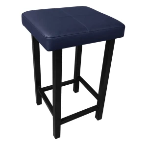 Taboret Klasyk tkanina Eko-skóra podstawa metalowa Stołek Loft : Kolor Stelaża - Czarny , Kolor tkaniny - EKO-SKÓRA - 4D, Typ tkaniny - Eko-skóra , Wysokość - 60 cm