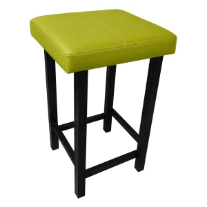 Taboret Klasyk tkanina Eko-skóra podstawa metalowa Stołek Loft : Kolor Stelaża - Czarny , Kolor tkaniny - EKO-SKÓRA - 5D, Typ tkaniny - Eko-skóra , Wysokość - 60 cm