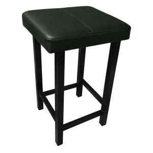 Taboret Klasyk tkanina Eko-skóra podstawa metalowa Stołek Loft : Kolor Stelaża - Czarny , Kolor tkaniny - EKO-SKÓRA - 6D, Typ tkaniny - Eko-skóra , Wysokość - 60 cm