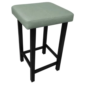Taboret Klasyk tkanina Eko-skóra podstawa metalowa Stołek Loft : Kolor Stelaża - Czarny , Kolor tkaniny - EKO-SKÓRA - 7D, Typ tkaniny - Eko-skóra , Wysokość - 60 cm