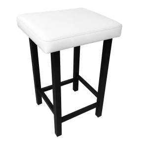 Taboret Klasyk tkanina Eko-skóra podstawa metalowa Stołek Loft : Kolor Stelaża - Czarny , Kolor tkaniny - EKO-SKÓRA - 10D, Typ tkaniny - Eko-skóra , Wysokość - 60 cm